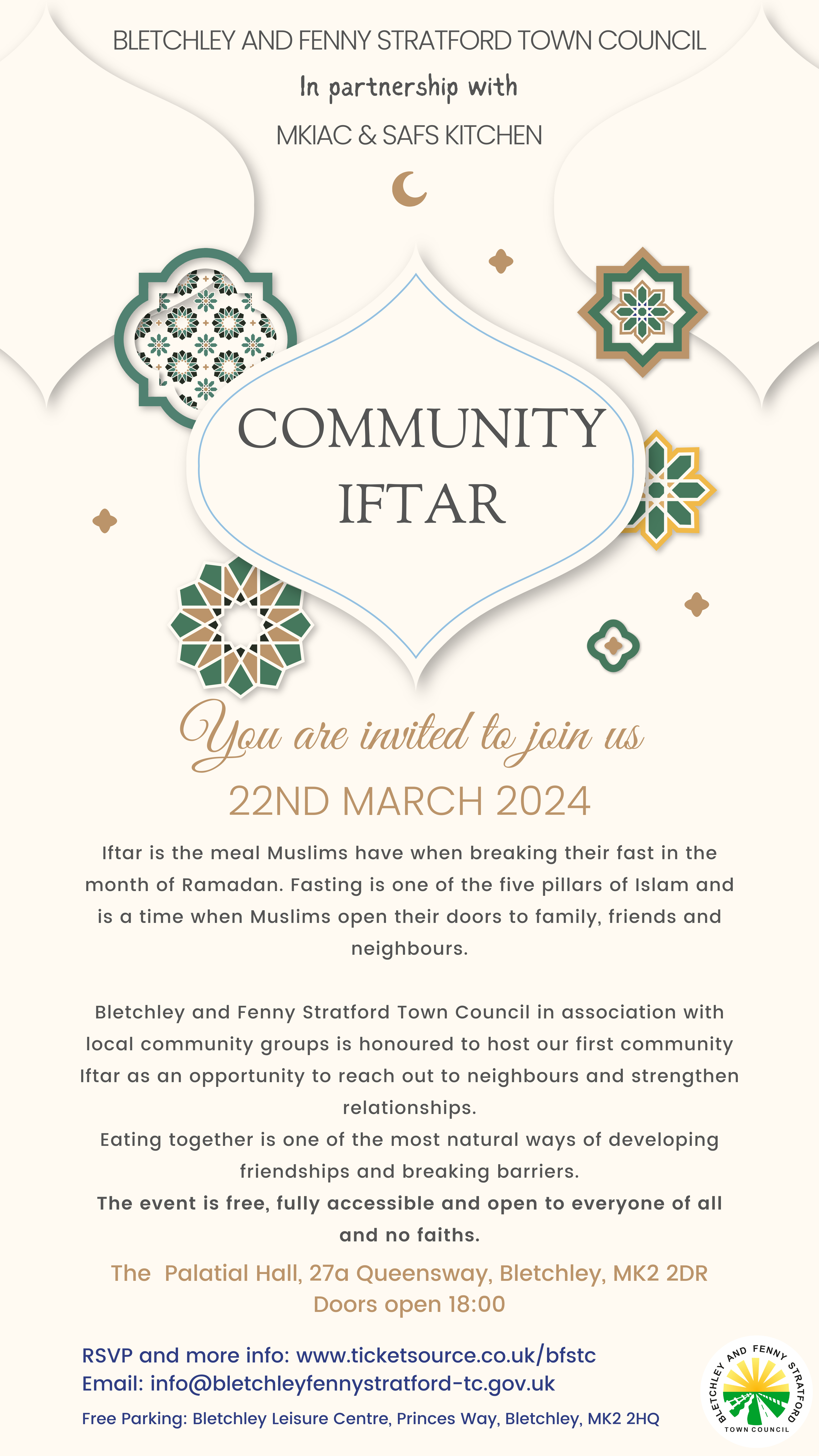 Community Iftar at The Palatial Hall Bletchley and Fenny Stratford